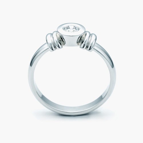Pierścionek Platinium: platyna, diament